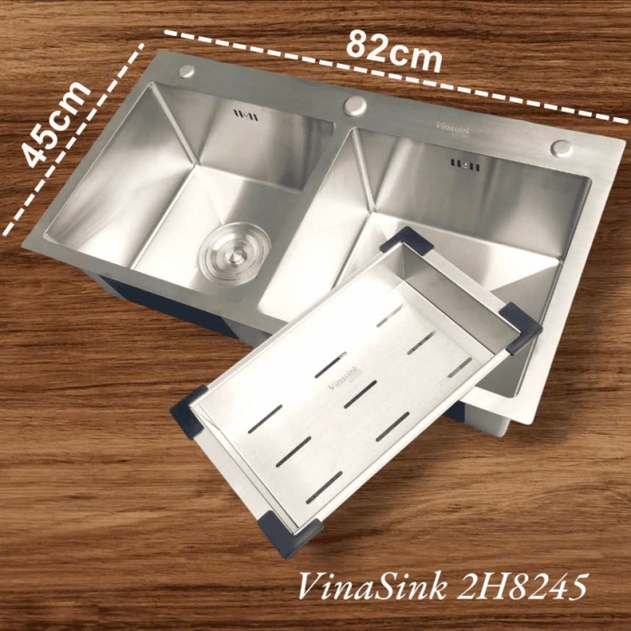 Chậu rửa bát 2 hố Vinasink 2H8245